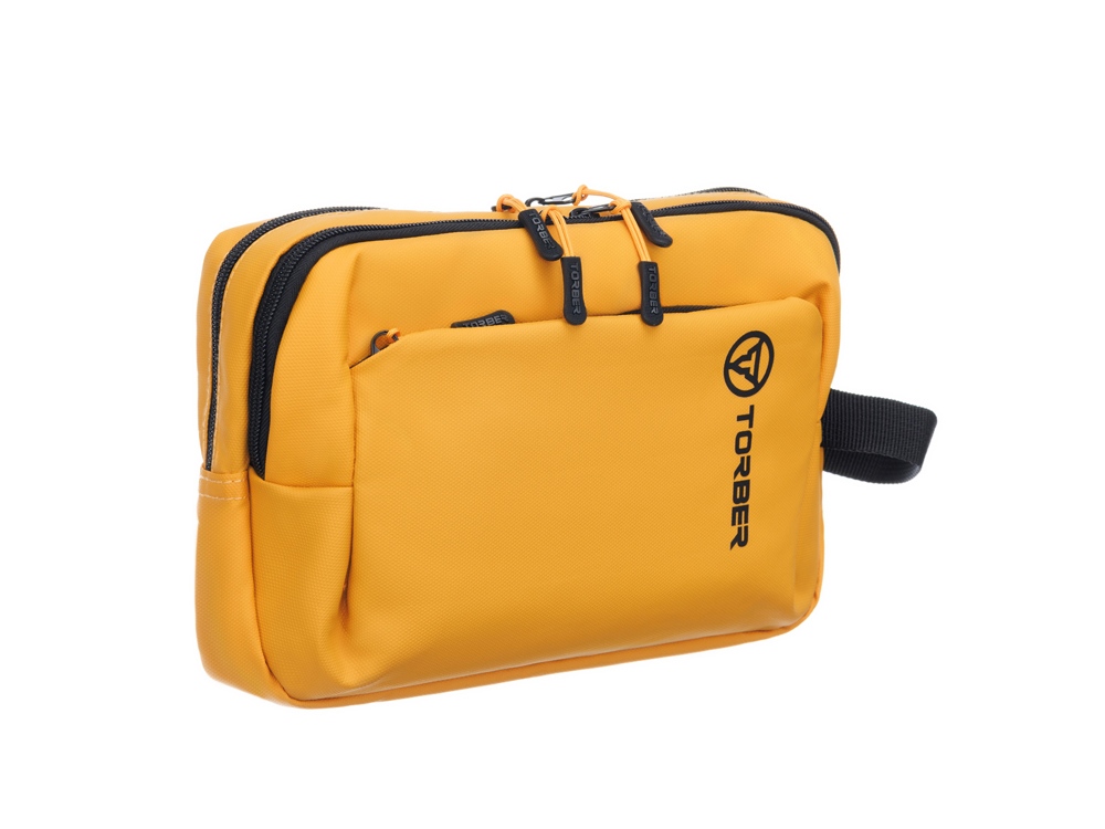 Несессер TORBER MOBI, желтый, полиэстер 900D с PU покрытием, 27 х 18 х 6 см-1