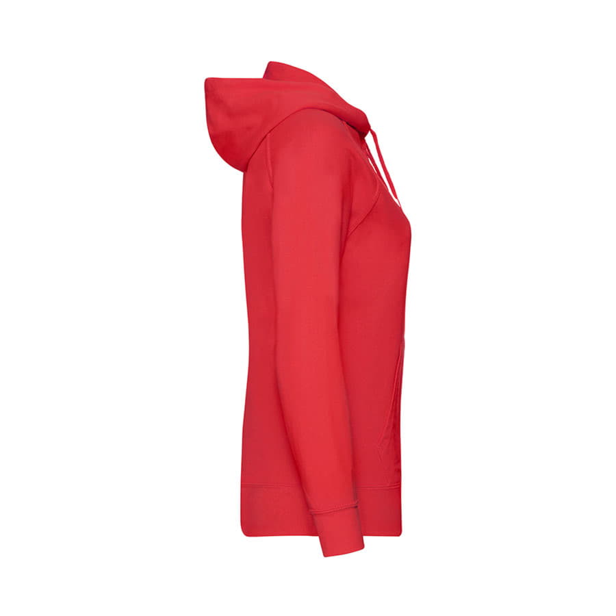 Толстовка женская без начеса LADIES LIGHTWEIGHT HOODED SWEAT 240, красный-3