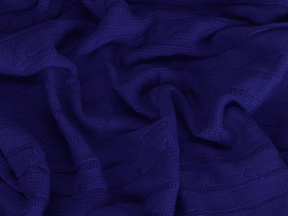 Плед акриловый Braid NEW, темно-синий-1