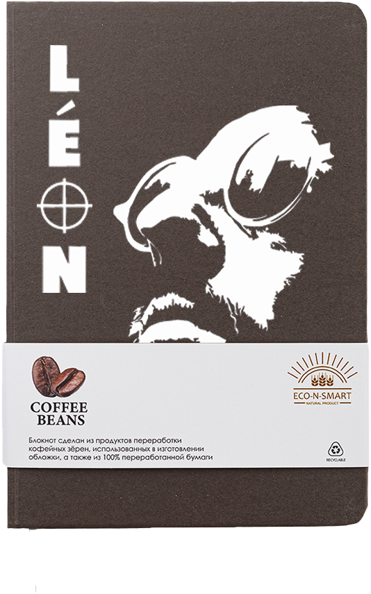 Блокнот из растительного сырья Tutti Frutti в твёрдом переплёте, Чёрный кофе-7