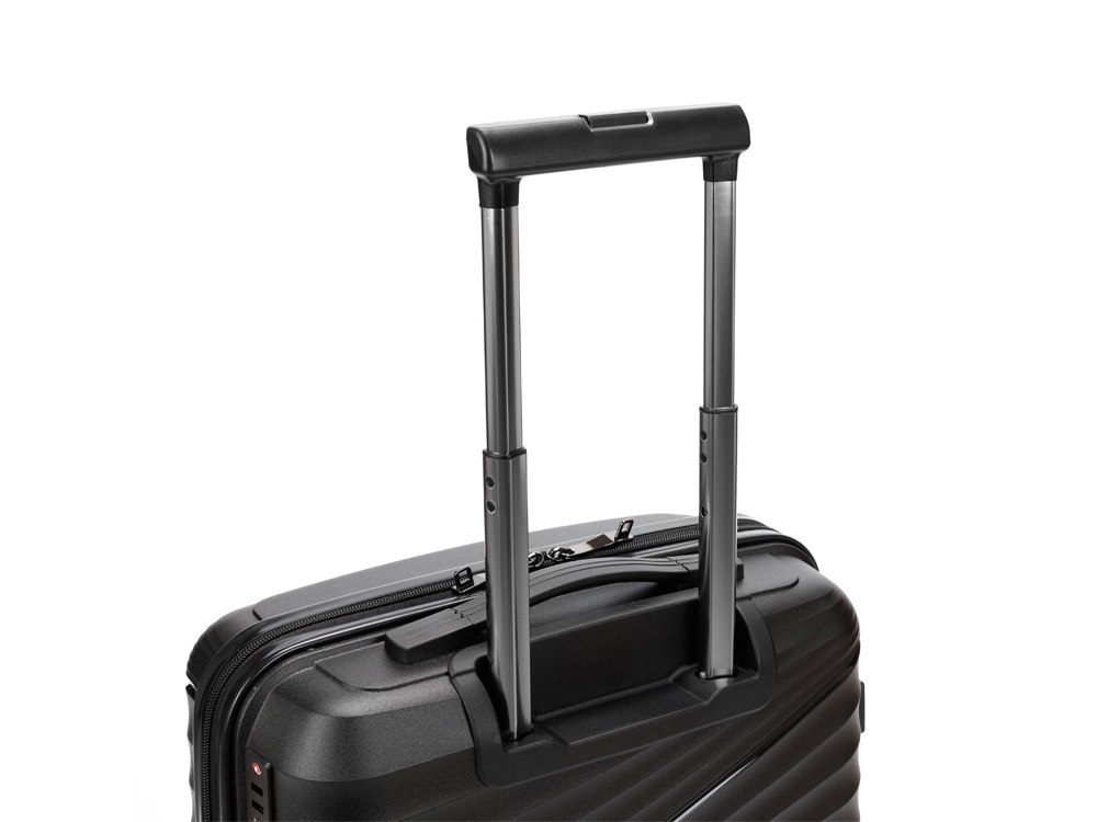 Чемодан TORBER Nevo, чёрный, полипропилен, 40 х 25 х 55 см, 32 л-3