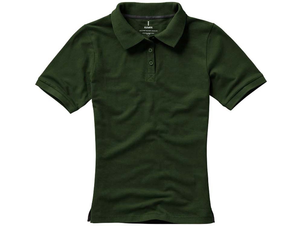 Calgary женская футболка-поло с коротким рукавом, армейский зеленый-8