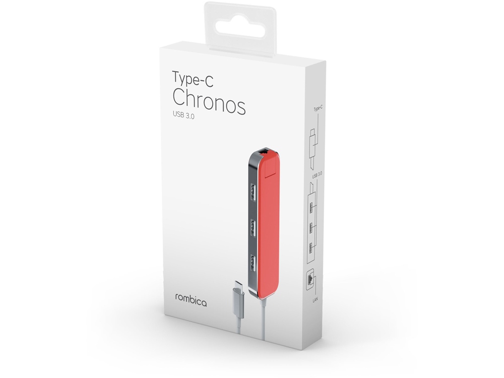 Хаб USB Rombica Type-C Chronos Red-5
