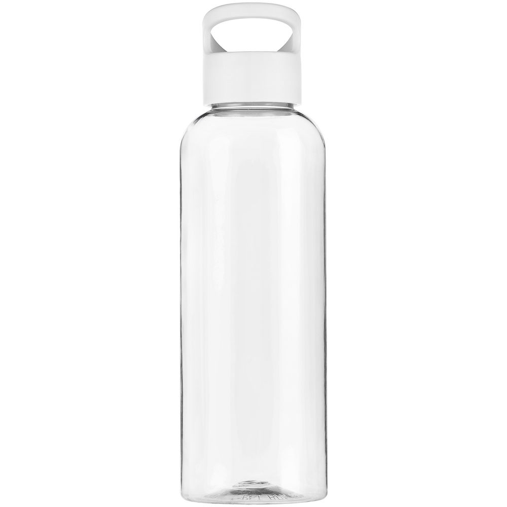 Бутылка для воды Plaske, прозрачная с белой крышкой-2