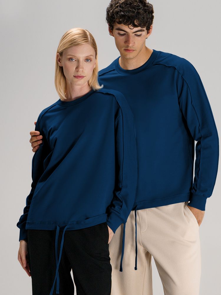 Свитшот унисекс Vozduh, темно-синий-6