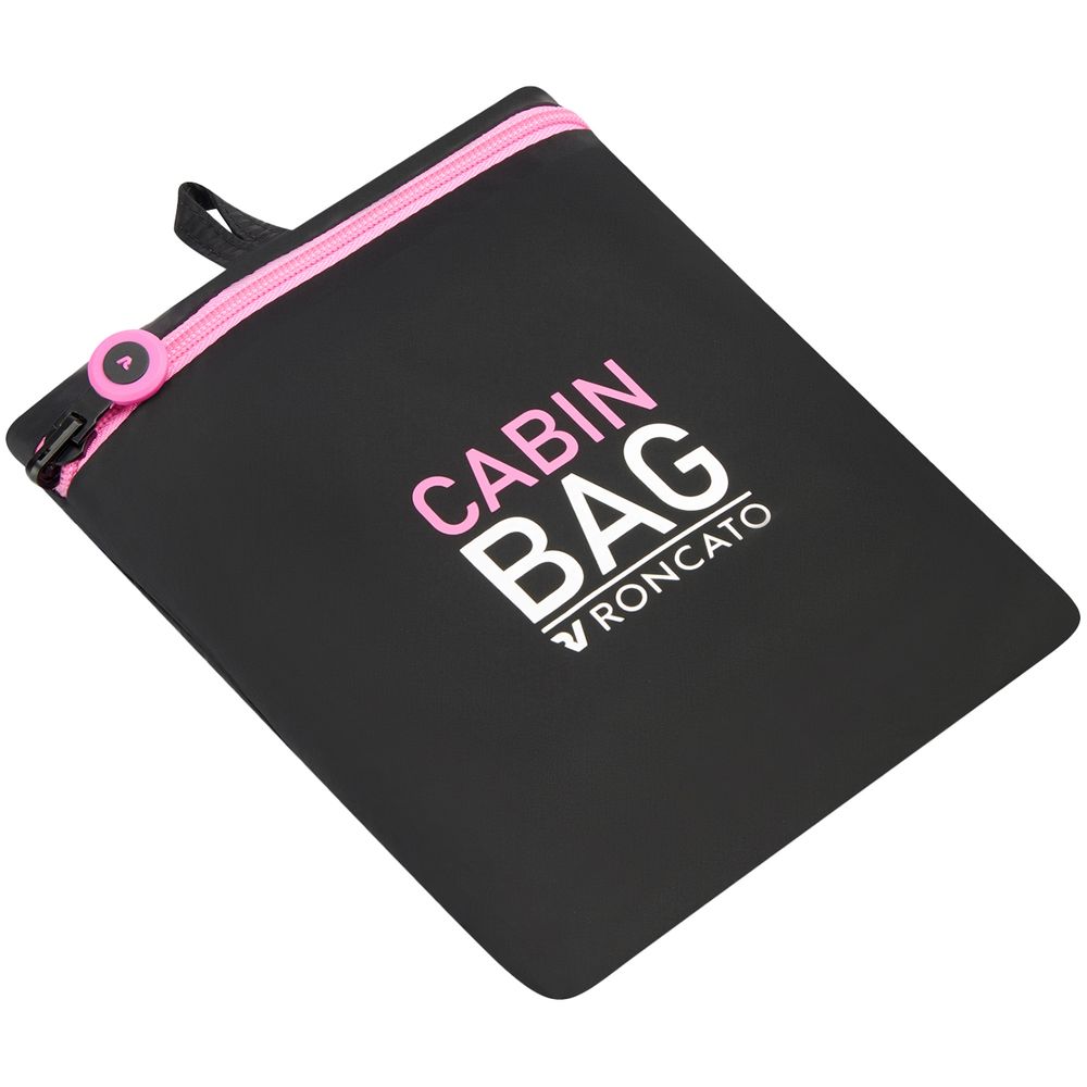 Сумка дорожная Compact Neon, черная с розовым-3