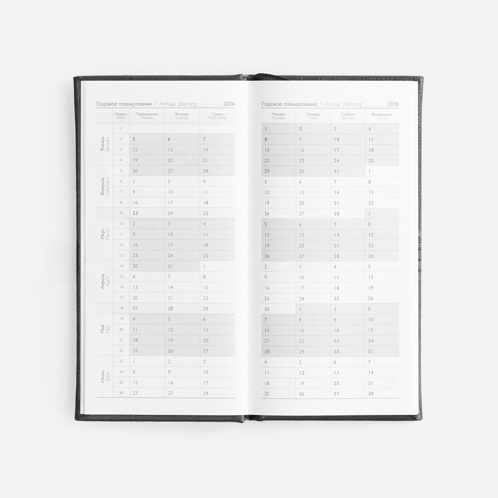 Еженедельник Baza, датированный, черный-7