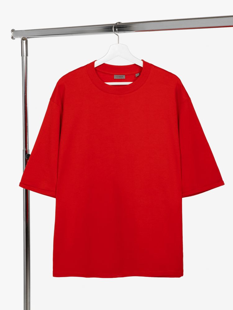 Футболка оверсайз унисекс Kosmos 2.0, красная-0