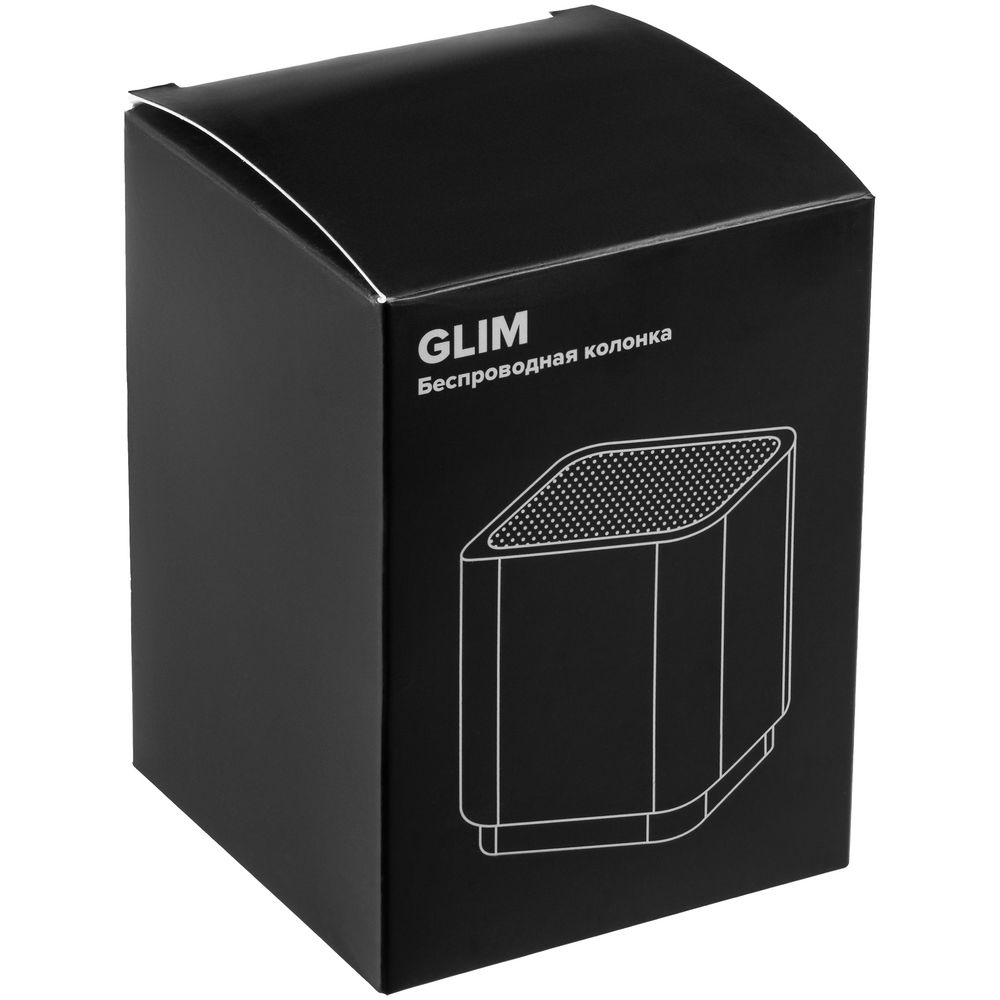 Беспроводная колонка с подсветкой гравировки Glim, синяя-4