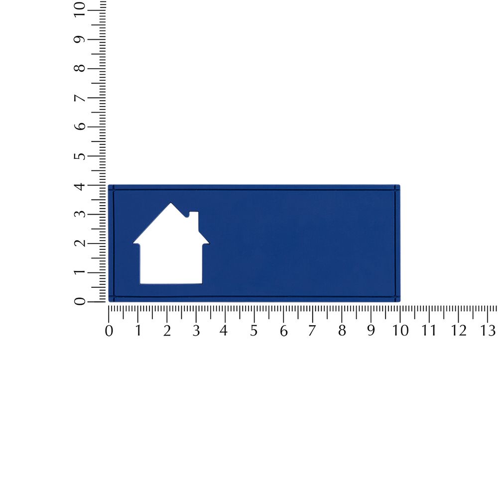 Лейбл из ПВХ с вырубкой «Дом», синий-3
