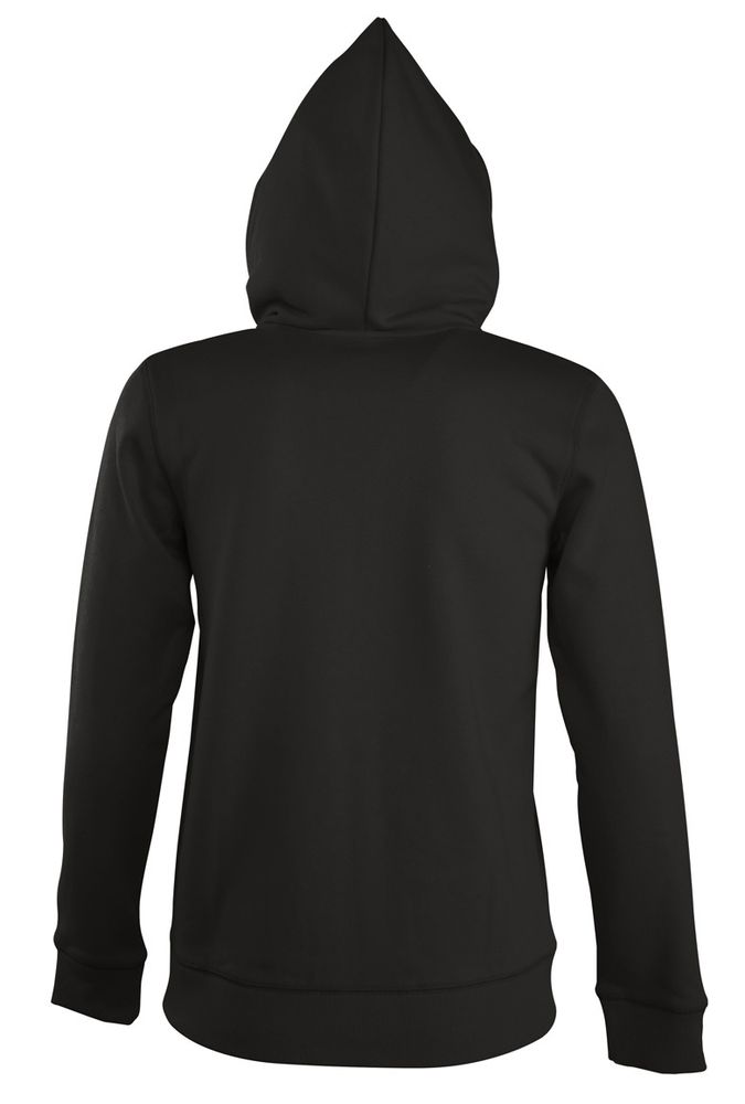 Толстовка женская на молнии с капюшоном Seven Women, черная-3