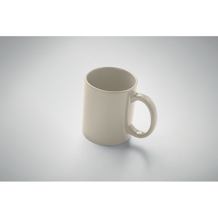 Coloured ceramic mug 300ml, бежевый-2