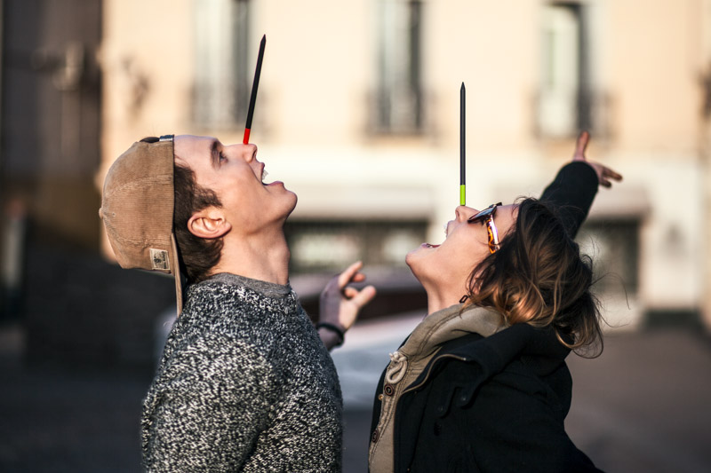 Карандаш графитовый Perpetua с ластиком цвета лайм-2