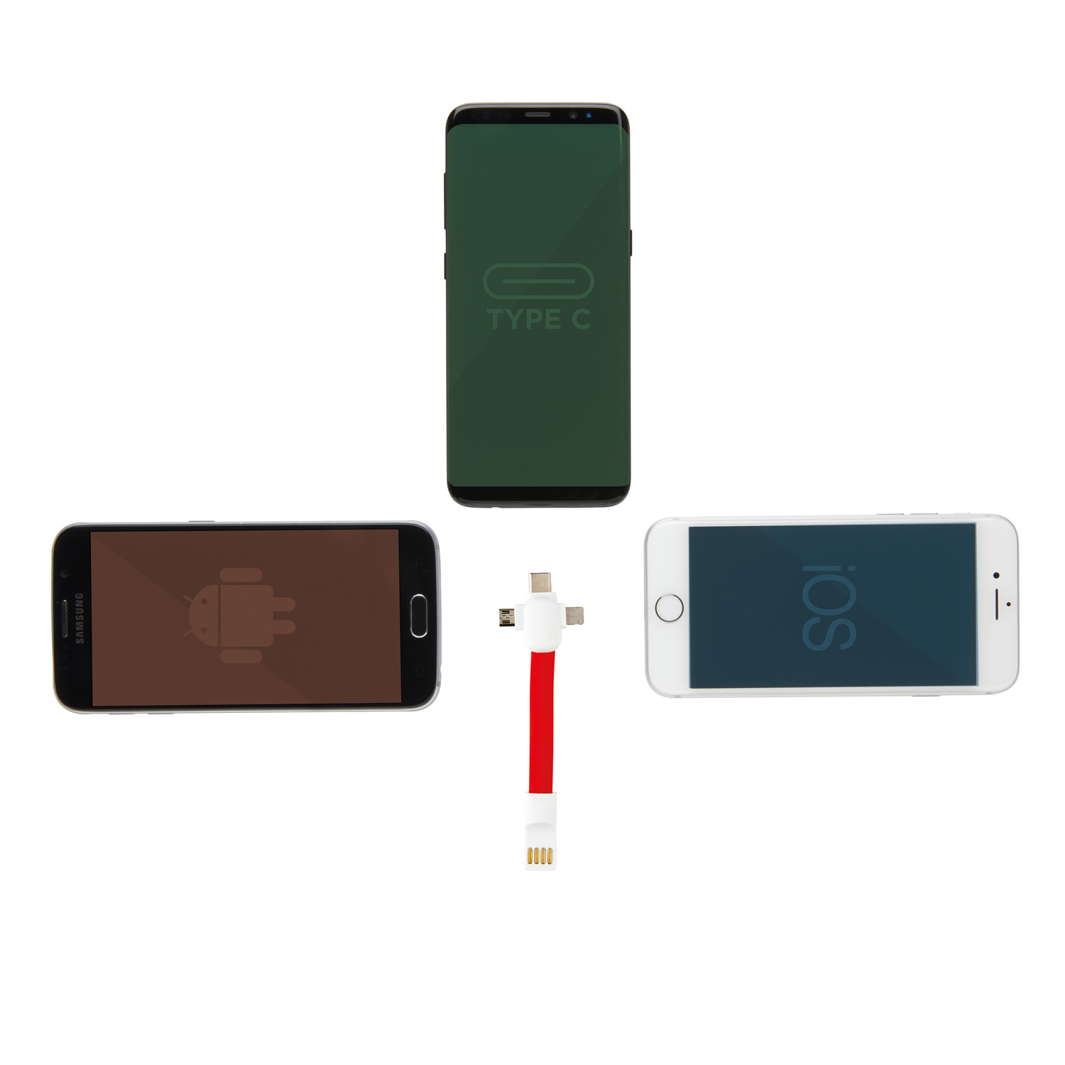 Кабель-брелок, 3 в 1-8