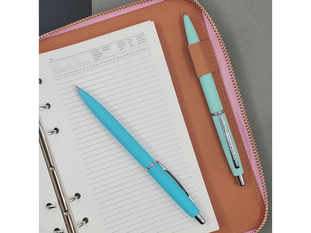 Ручка металлическая шариковая San Remo, софт-тач, 1.0 мм, голубой-3