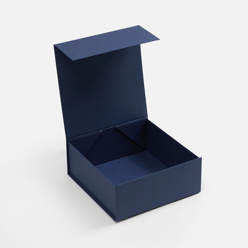 Коробка складная Quadra Fold, темно-синяя-1