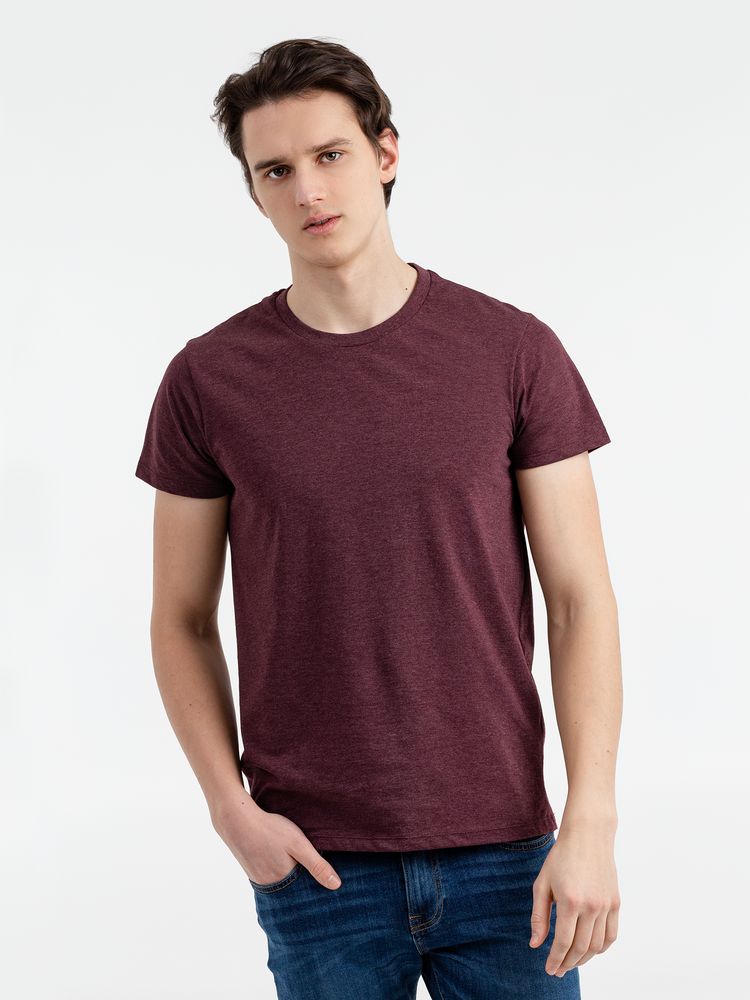 Футболка мужская Regent Fit 150, бордовый меланж-2