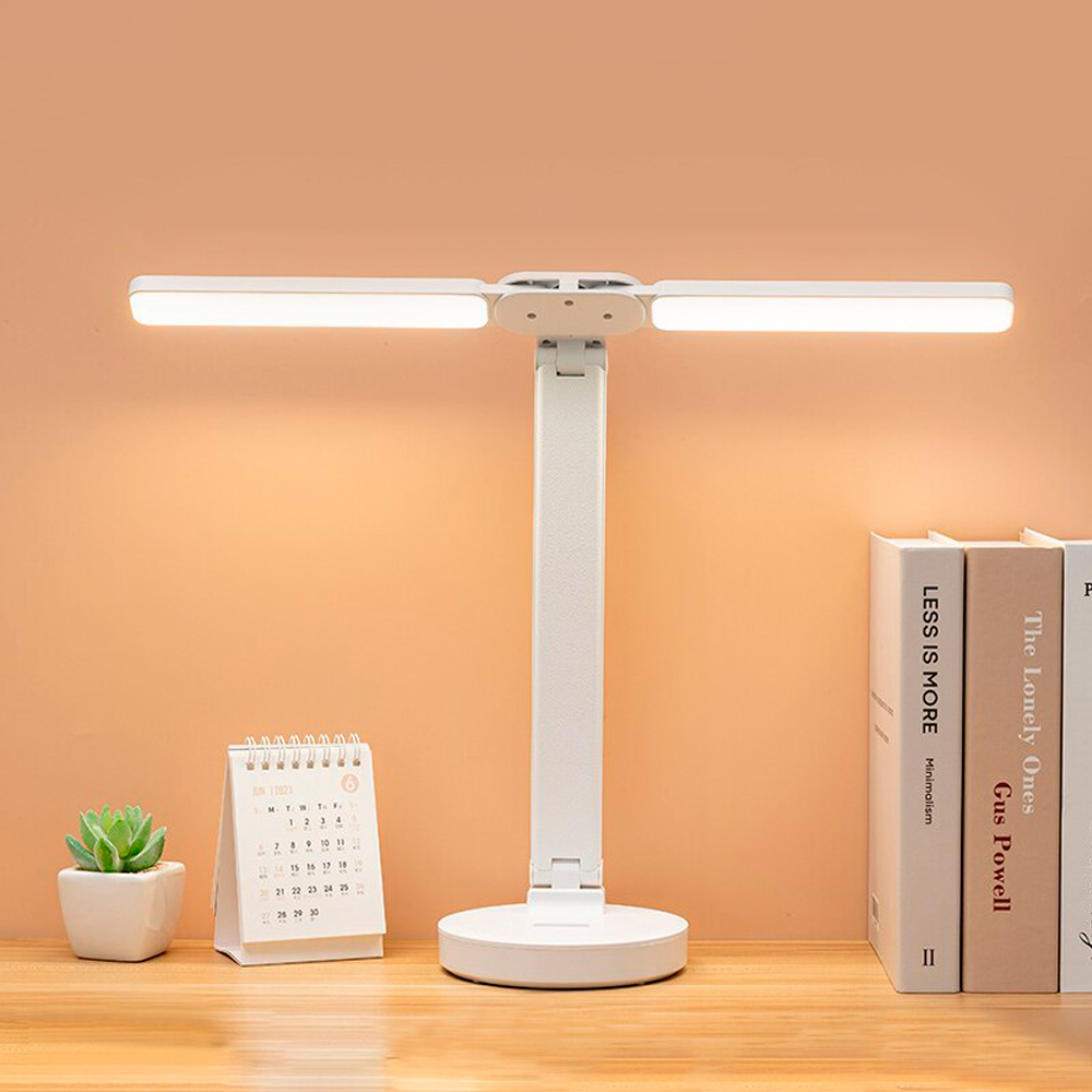 Настольная лампа c встроенной батареей Double, Белый-4