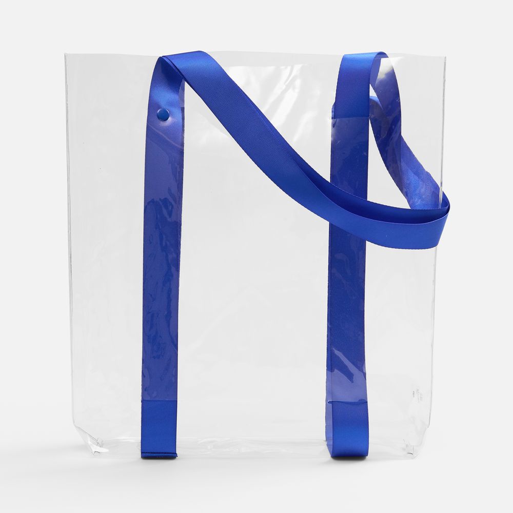 Шопер Clear Fest, ver.2, прозрачный с синими ручками-2