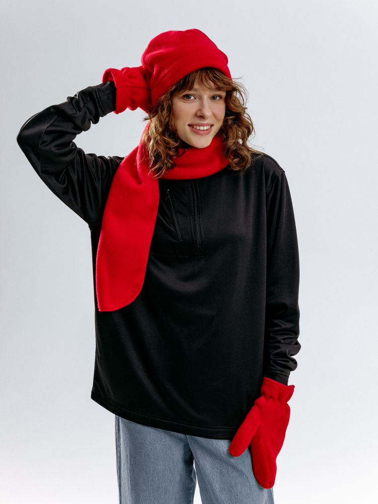 Шарф Fleecy, красный-4