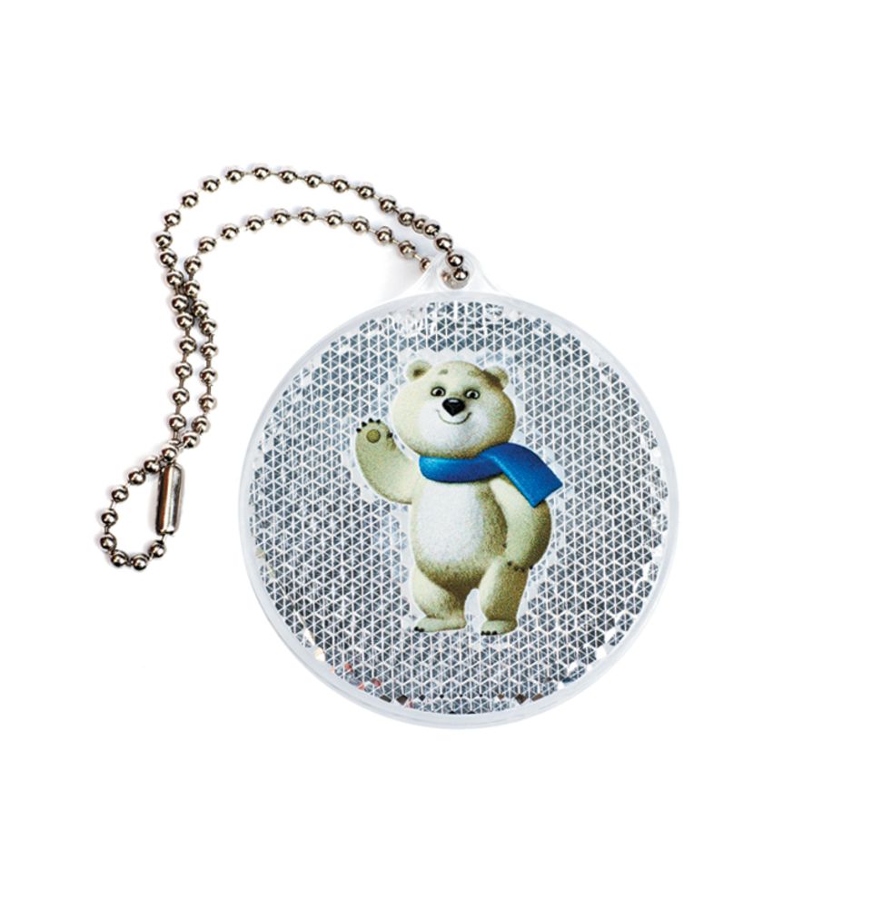 Пешеходный светоотражатель «Круг», белый-1