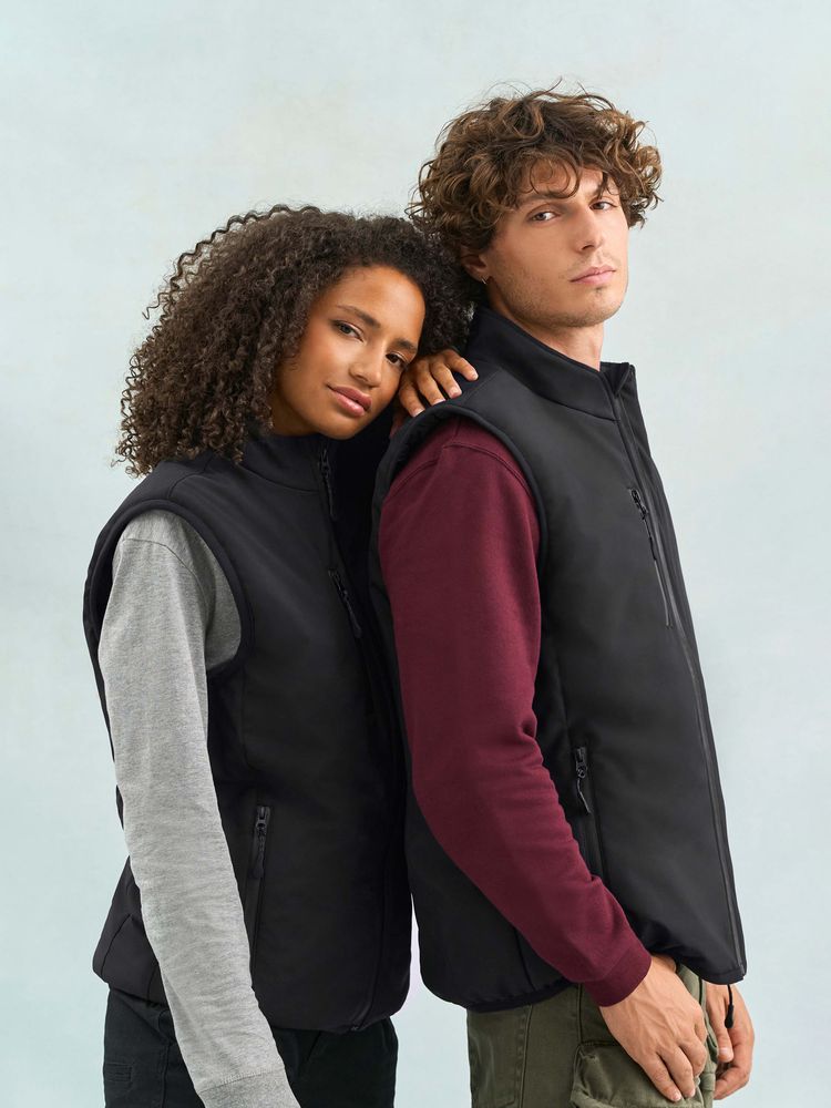 Жилет софтшелл унисекс Falcon BW, черный-4