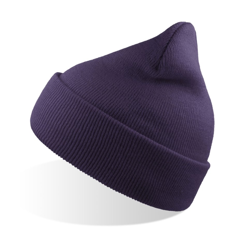 Шапка вязаная  двойная Wind-S, пурпурный, 100% переработанный полиэстер, пурпурный-0