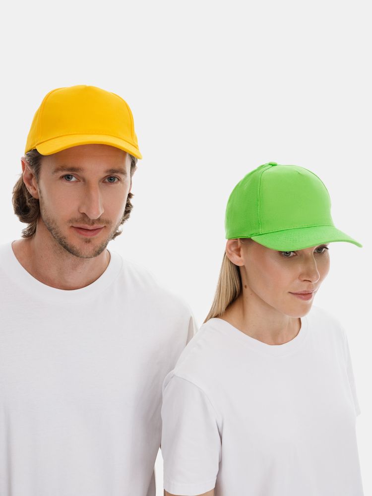 Бейсболка Long Beach, желтая-5