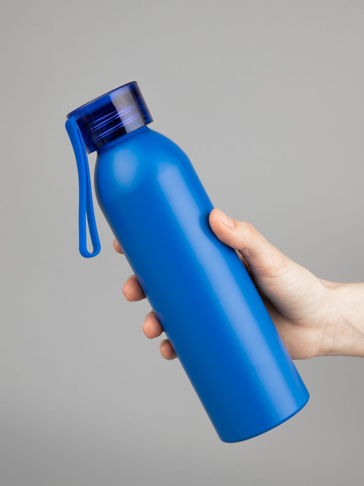Бутылка для воды Brooke, матовая синяя-3