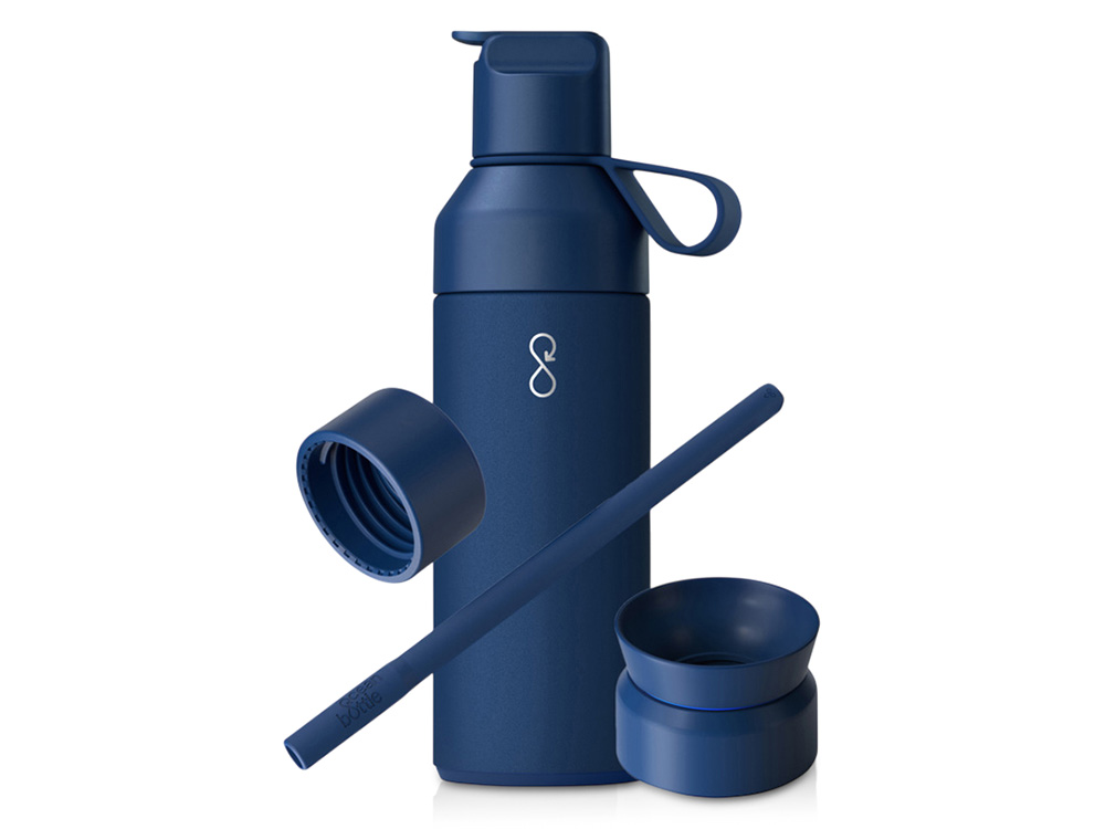 Подарочный набор Ocean Bottle 3-в-1 объемом 500 мл - Синий-0