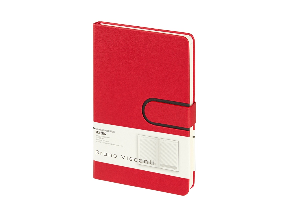 Ежедневник недатированный А5 Status, красный-0