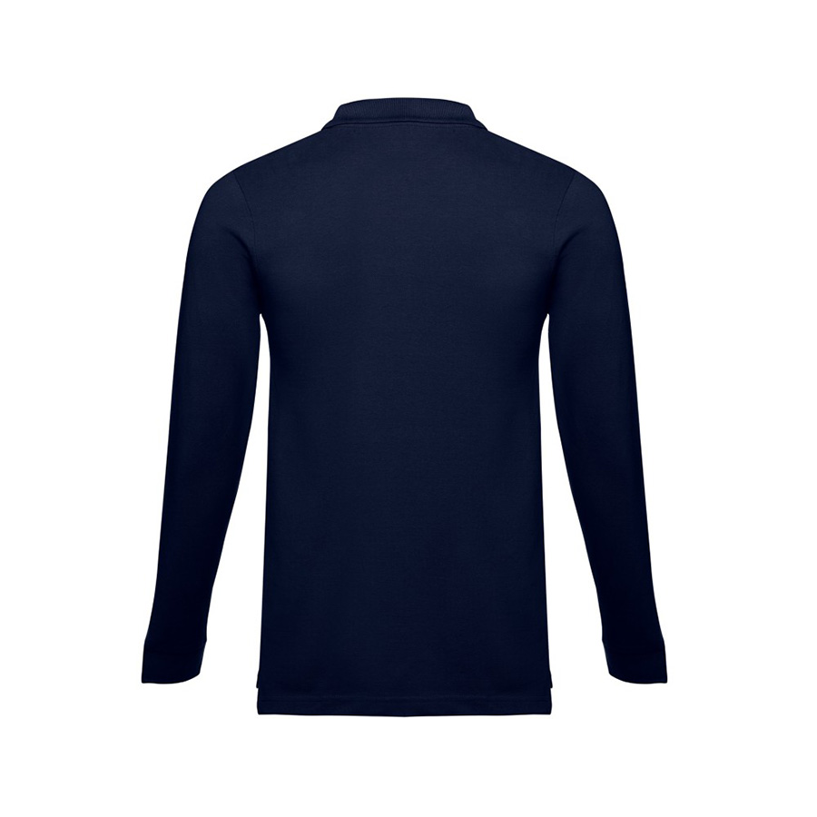 Рубашка-поло мужская BERN 210 с длинным рукавом, темно-синий-3