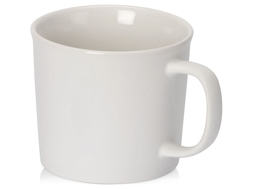Матовая кружка Nancy 360 мл цветная снаружи, белая внутри, белый-0