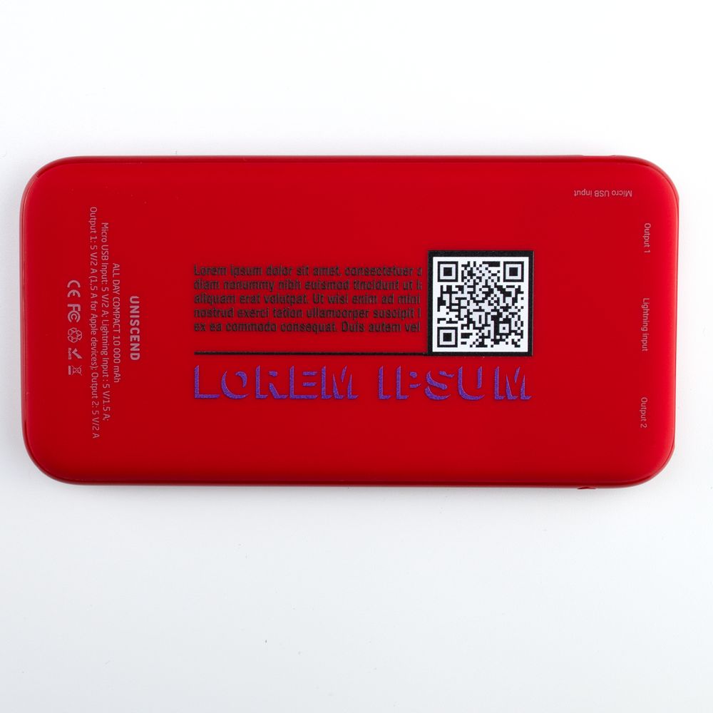 Аккумулятор Uniscend All Day Type-C 10000 мАч, красный-5