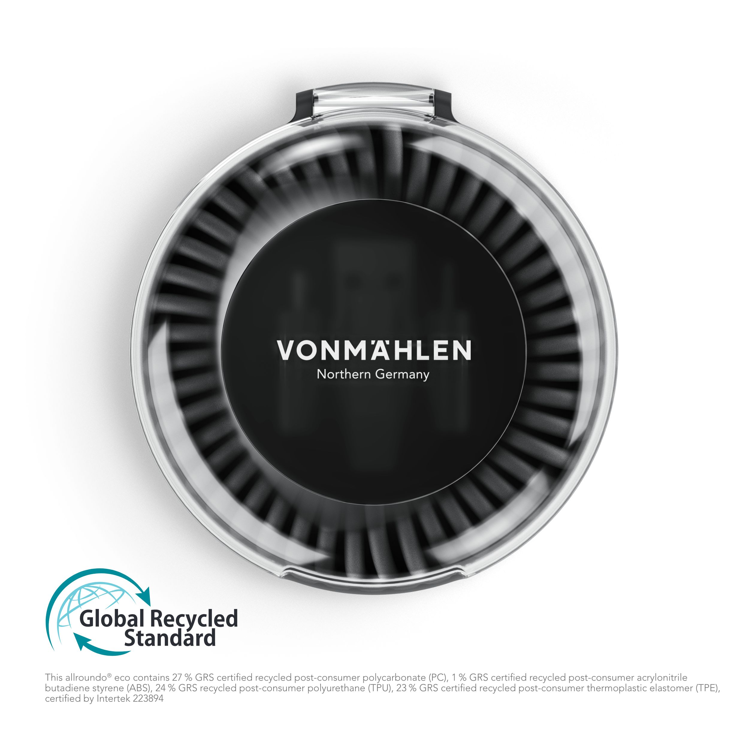 Кабель спиральный в футляре Allroundo eco с быстрой зарядкой, 90 см, черный-1