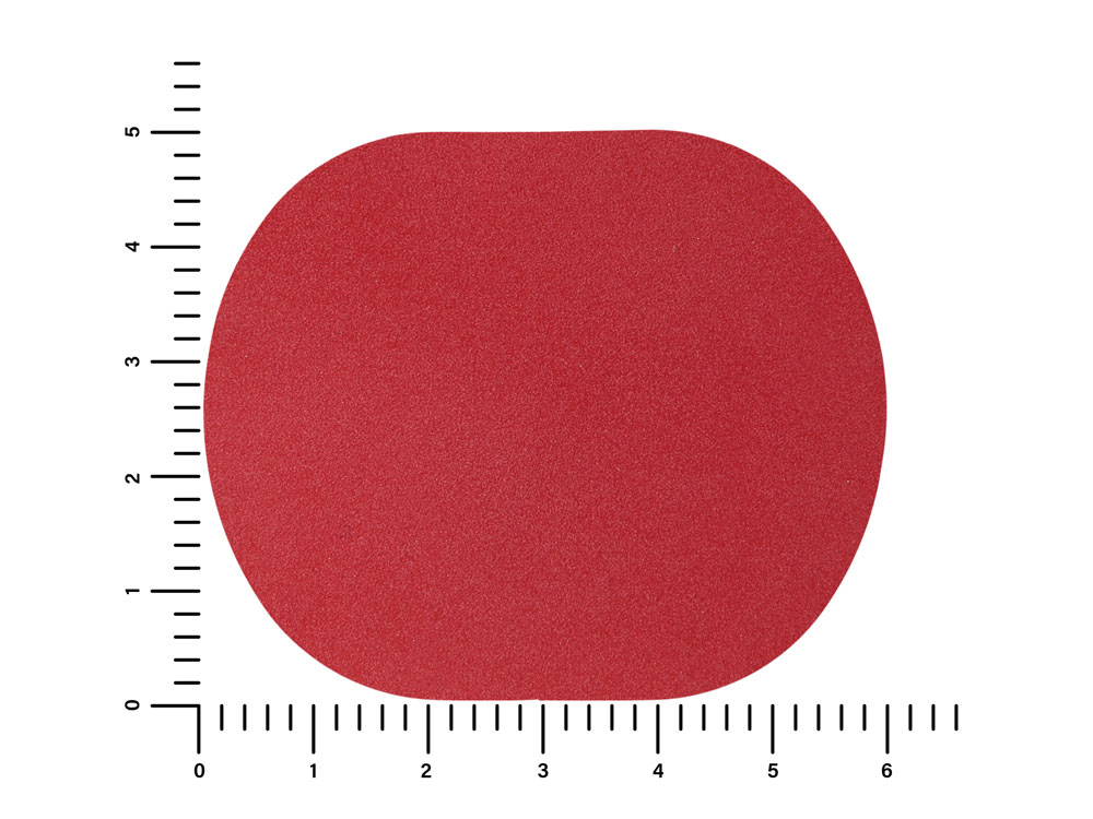 ПАТЧ ОВАЛ nubuk (красный) 6,0 х 5,0 см-1