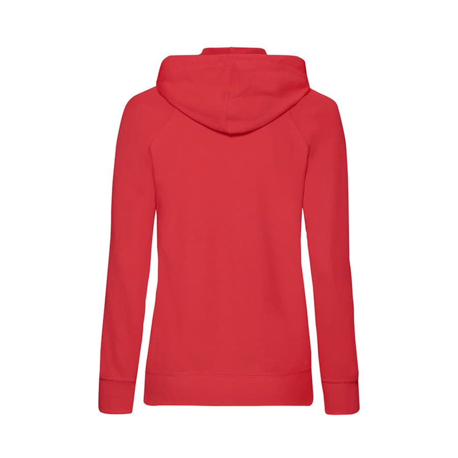 Толстовка женская без начеса LADIES LIGHTWEIGHT HOODED SWEAT 240, красный-4