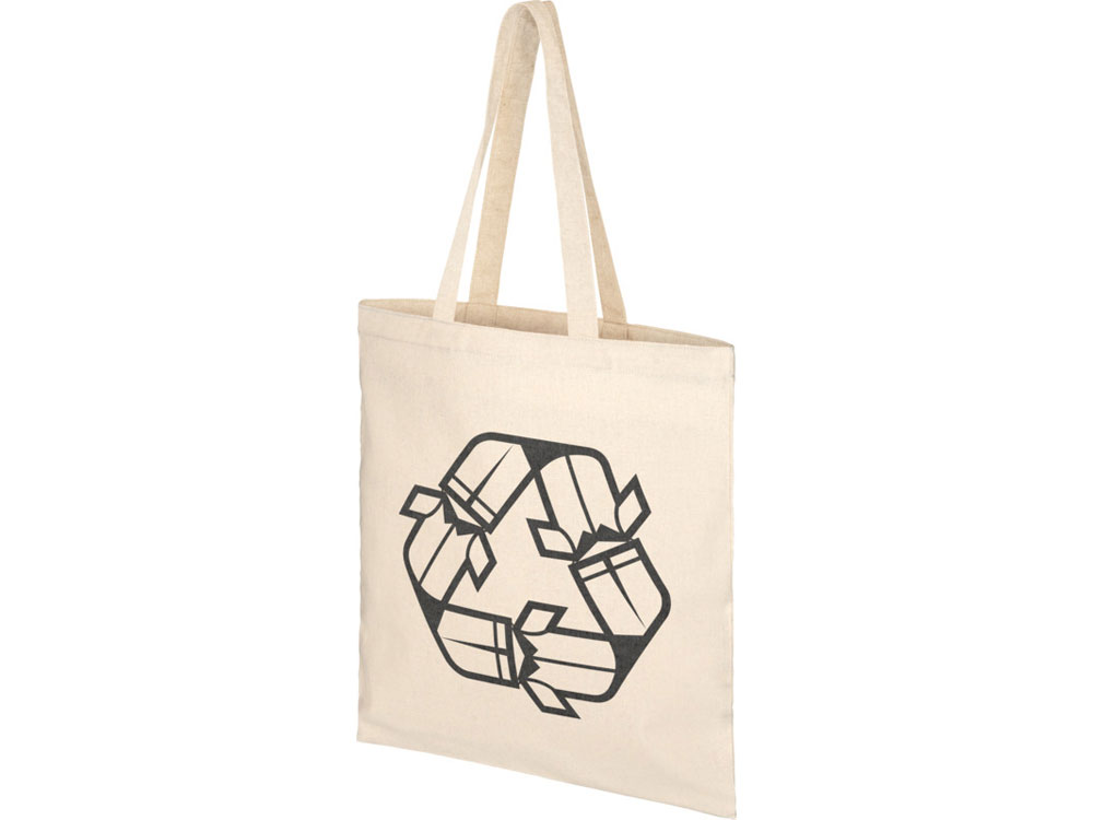 Эко-сумка Pheebs из переработанного хлопка, плотность 210 г/м2, natural-3