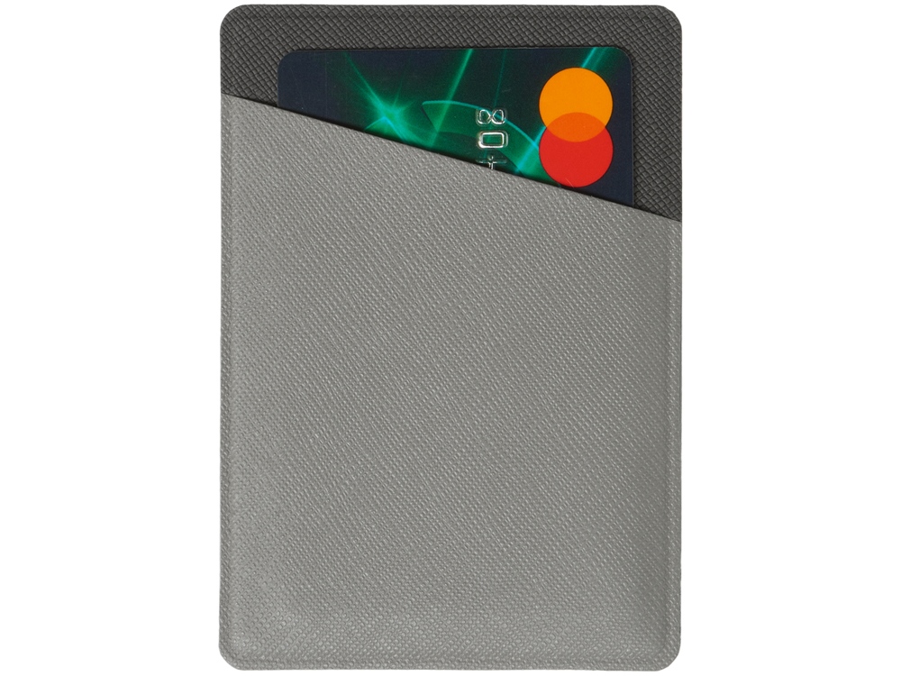 Картхолдер на 3 карты типа бейджа Favor, светло-серый/темно-серый-3