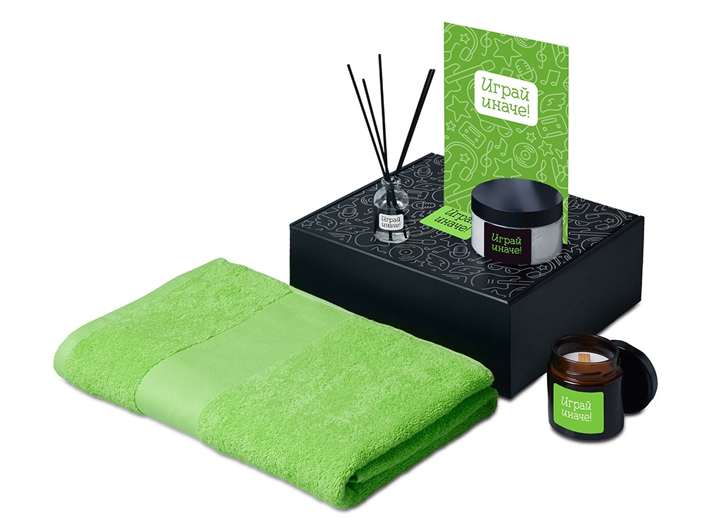 Подарочный набор Re:y. Care с полотенцем, солью для ванны и диффузором-0