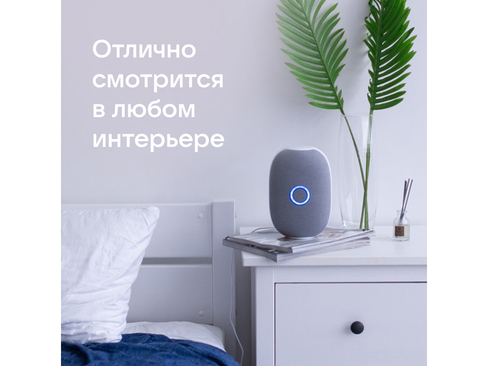 Умная колонка VK Капсула с голосовым помощником Марусей, белый-12