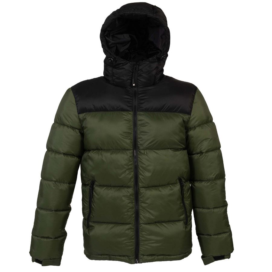 Куртка SIBERIA нейлон 40, био-пух 530, темно-зеленый, черный-0