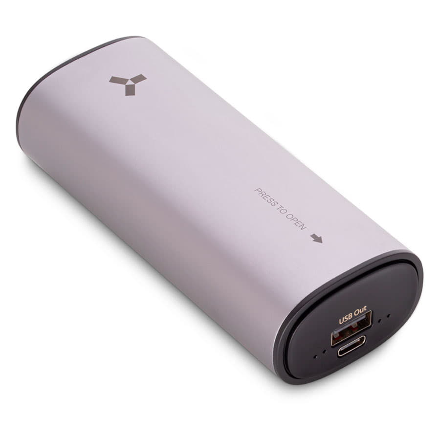 Беспроводные наушники с пауэрбанком 5000 мАч ACCESSTYLE TANGERINE TWS, серебристый, серебристый-1