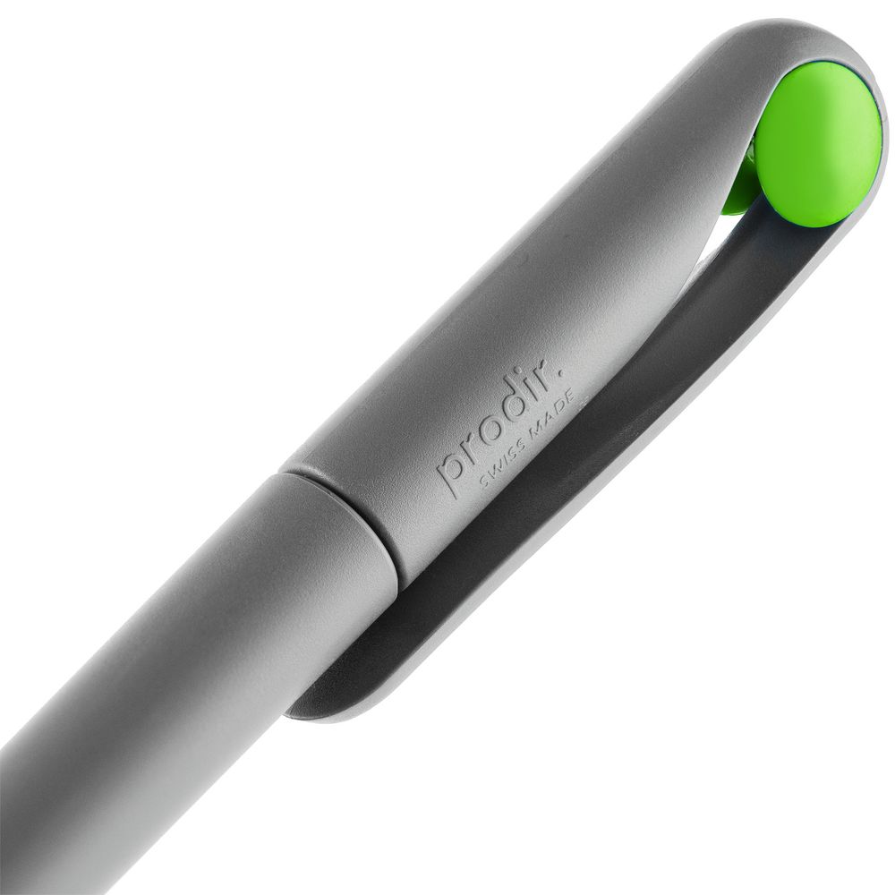 Ручка шариковая Prodir DS1 TMM Dot, серая с ярко-зеленым-2