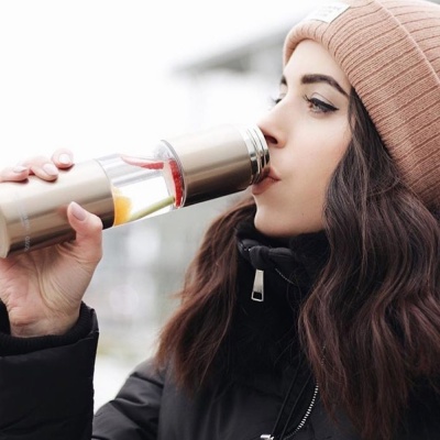 Термобутылка FLAVOUR U SEE, 460 мл, золотая-5