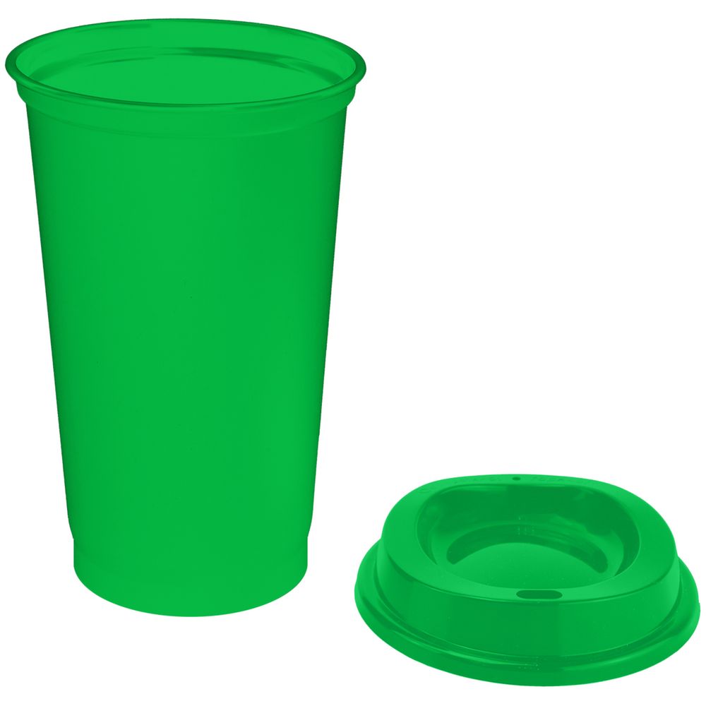 Стакан с крышкой Color Cap, зеленый-2