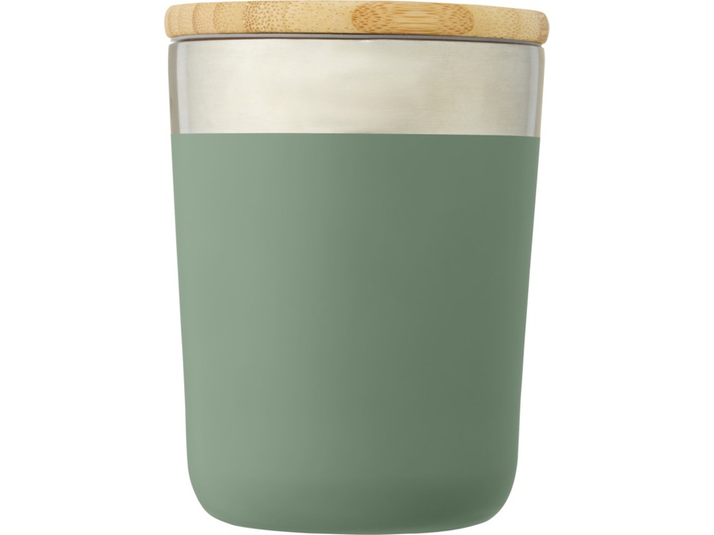 Lagan Кружка с медной вакуумной изоляцией объемом 300 мл и бамбуковой крышкой, зеленый-1
