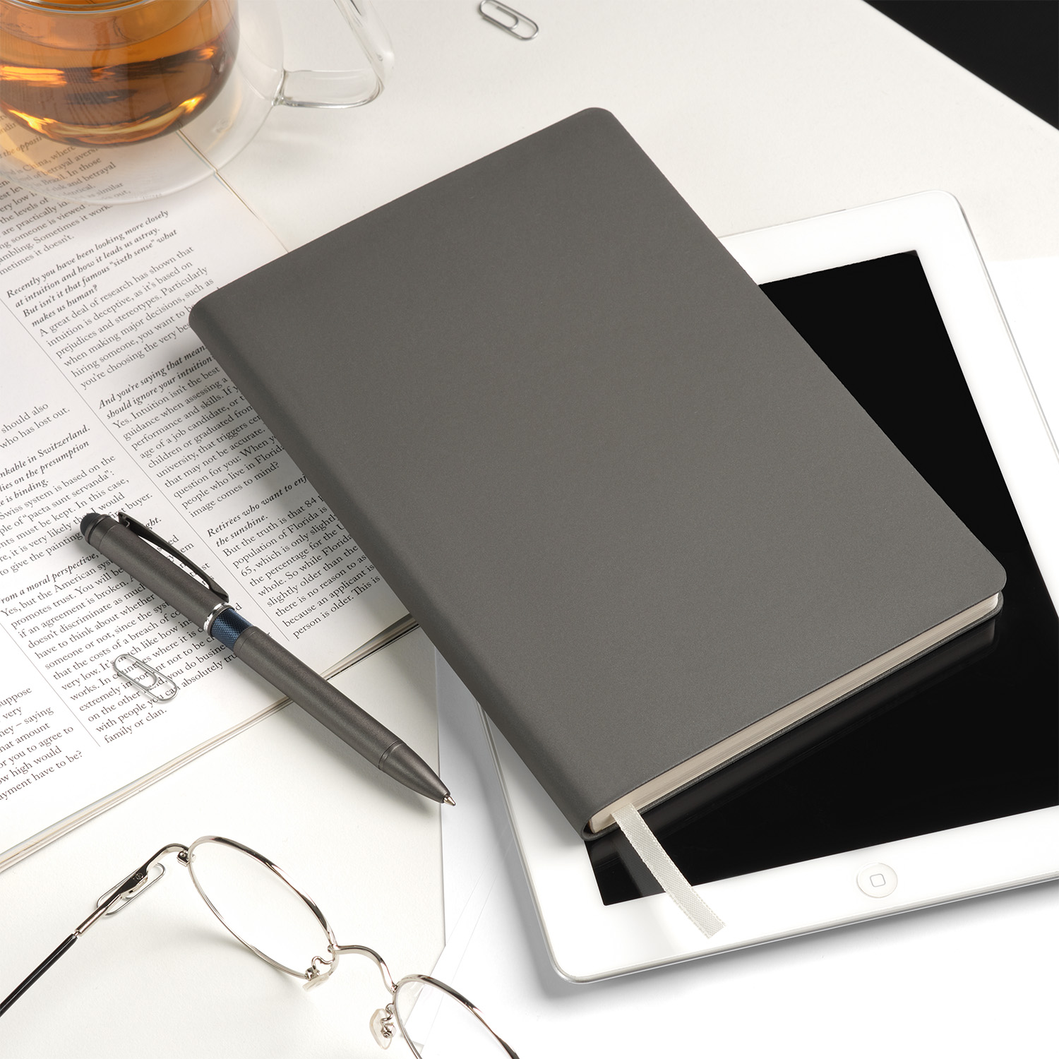 Ежедневник Стар (Star) недатированный, серый (без упаковки, без стикера)-9