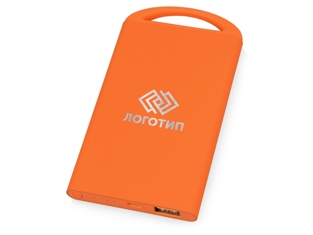 Портативное зарядное устройство Shine с зеркальной гравировкой, 4000 mAh, оранжевый-0