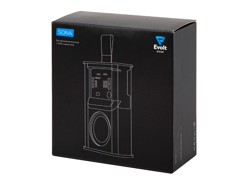 Колонка с RGB подсветкой Sona, черный-9